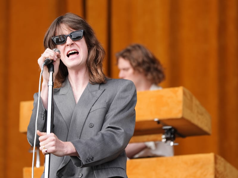 Tom Ogden of The Blossoms performing on the Grid stage