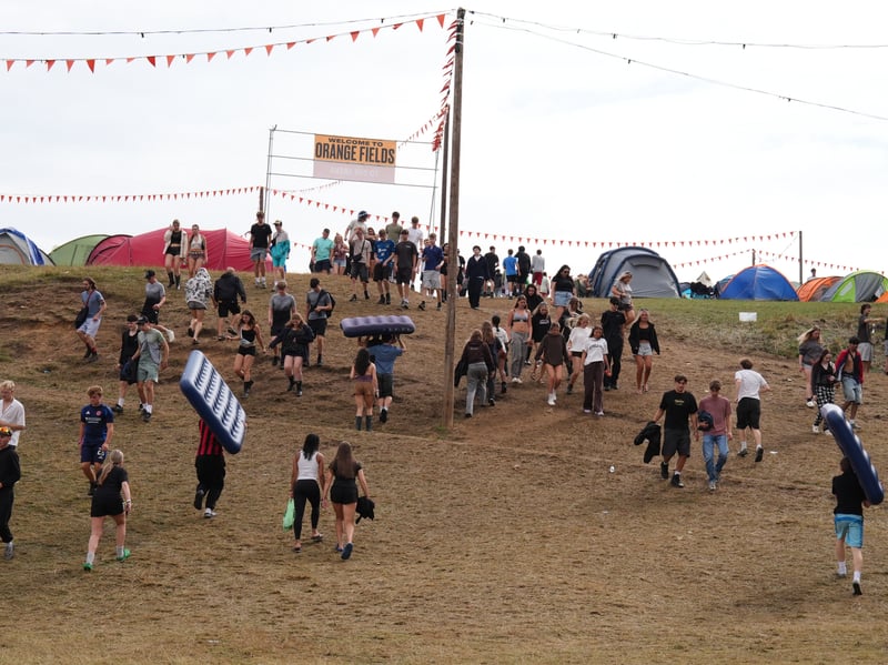 Campers were still arriving on Friday