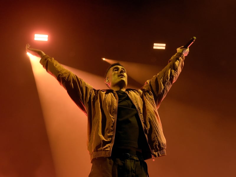 Pictured is: Bastille performing on Castle Stage.

Picture: Sarah Standing (290826-6077)