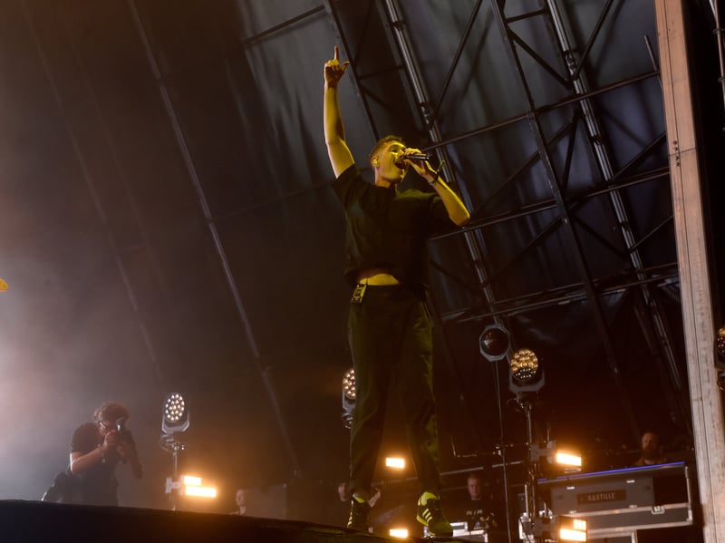 Pictured is: Bastille performing on Castle Stage.

Picture: Sarah Standing (290826-6123)
