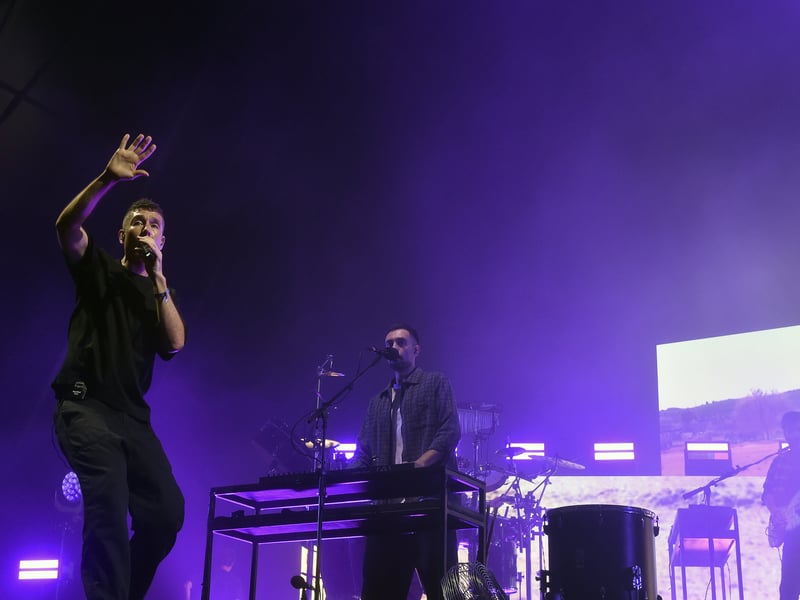 Pictured is: Bastille performing on Castle Stage.

Picture: Sarah Standing (290826-6170)