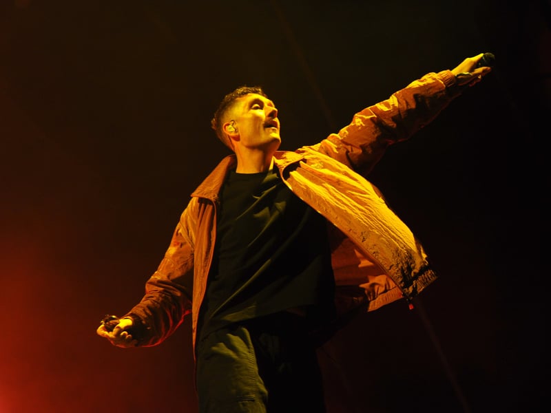Pictured is: Bastille performing on Castle Stage.

Picture: Sarah Standing (290826-9429)