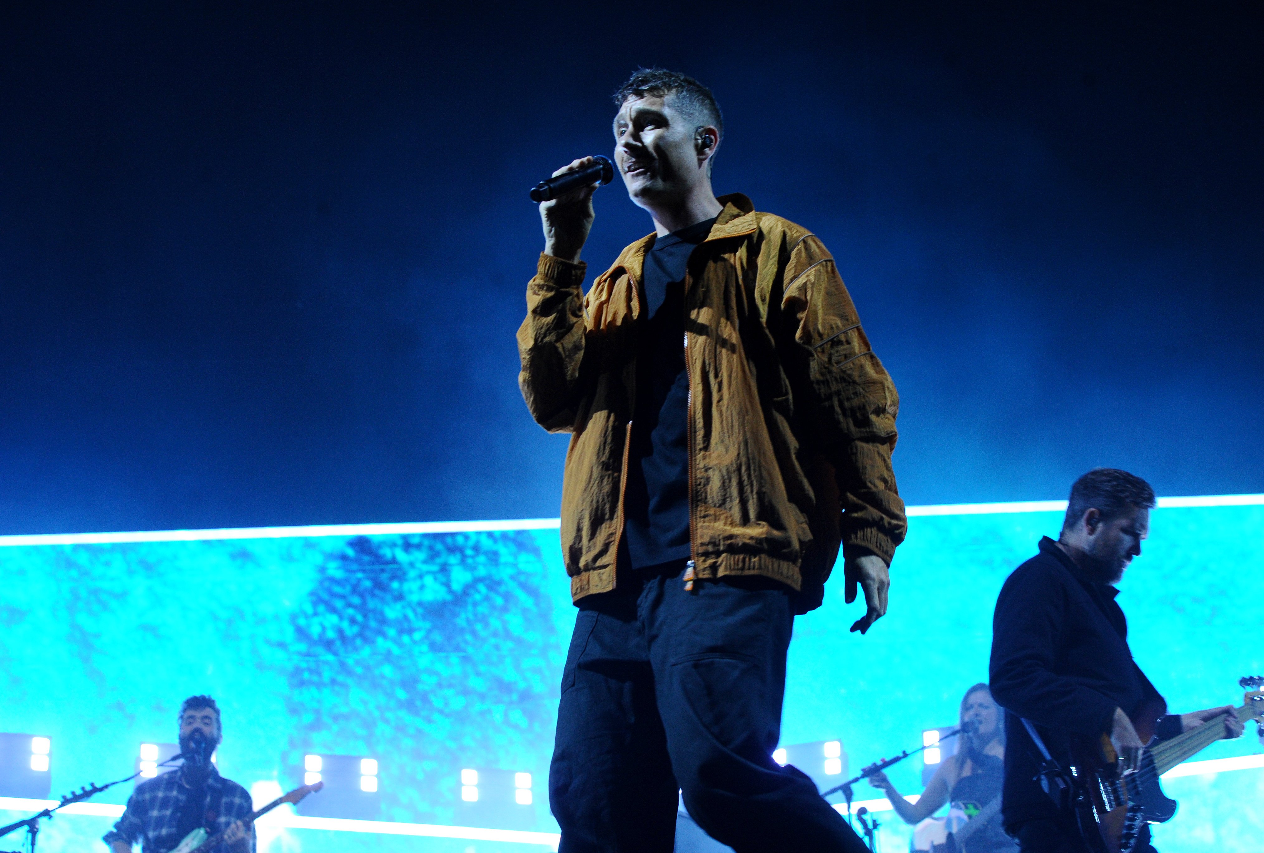 Pictured is: Bastille performing on Castle Stage.
Picture: Sarah Standing (290826-9494)