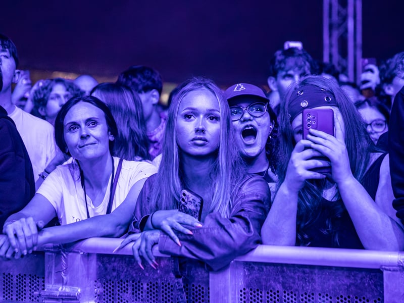 Crowds look mesmerised by one of the acts on stage at Sheffield's Rock 'N' Roll Circus