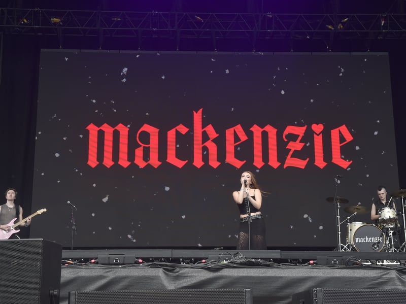 Pictured is: Mackenzie performing on the Common Stage.

Picture: Sarah Standing (300826-6228)