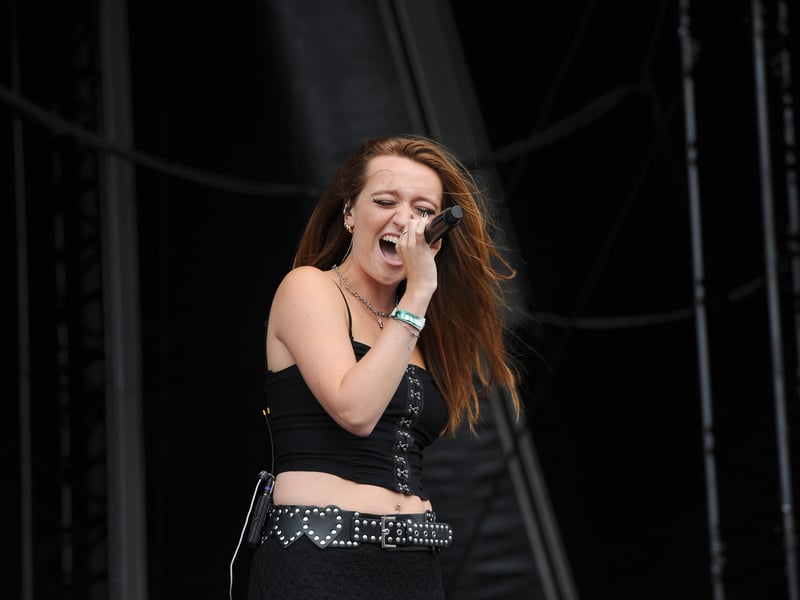 Pictured is: Mackenzie performing on the Common Stage.

Picture: Sarah Standing (300826-9670)