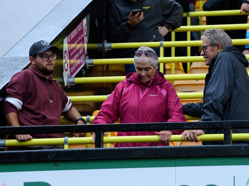 Burnley fans inside Carrow Road for the Championship fixture against Norwich City. Photo: Kelvin Lister-Stuttard