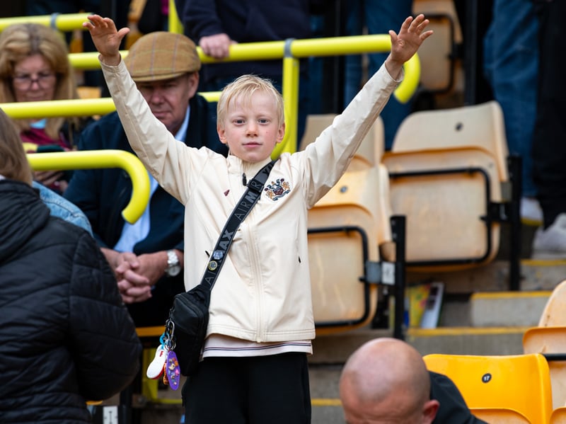 Burnley fans inside Carrow Road for the Championship fixture against Norwich City. Photo: Kelvin Lister-Stuttard