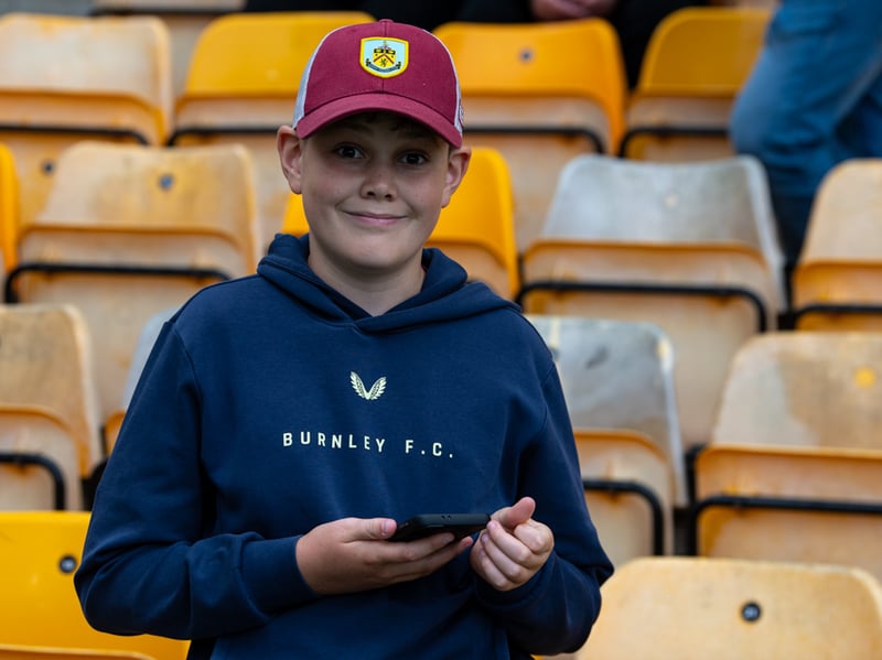 Burnley fans inside Carrow Road for the Championship fixture against Norwich City. Photo: Kelvin Lister-Stuttard