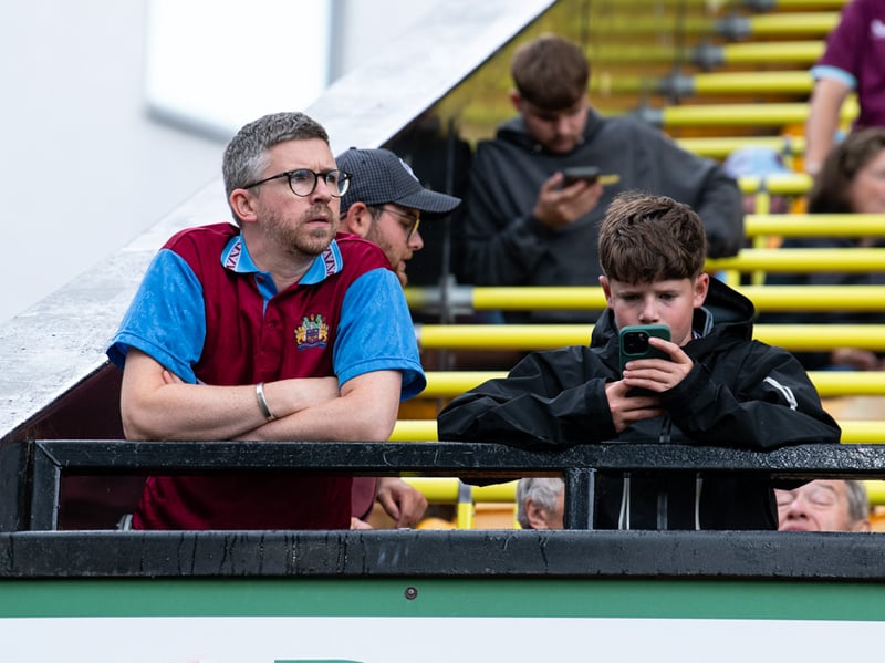 Burnley fans inside Carrow Road for the Championship fixture against Norwich City. Photo: Kelvin Lister-Stuttard