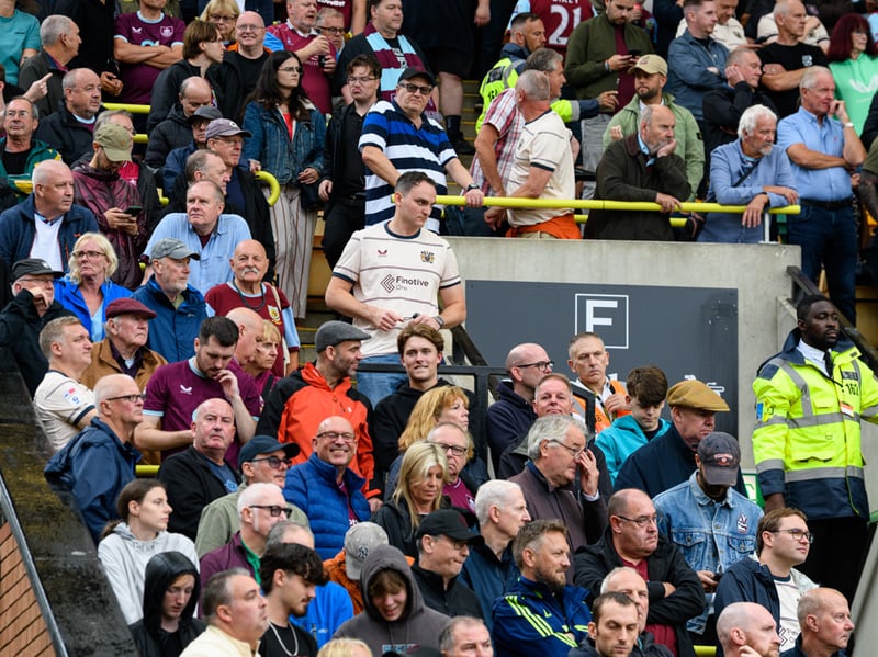 Burnley fans inside Carrow Road for the Championship fixture against Norwich City. Photo: Kelvin Lister-Stuttard