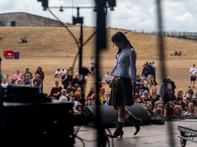 Asha Banks performs on the Castle Stage. 