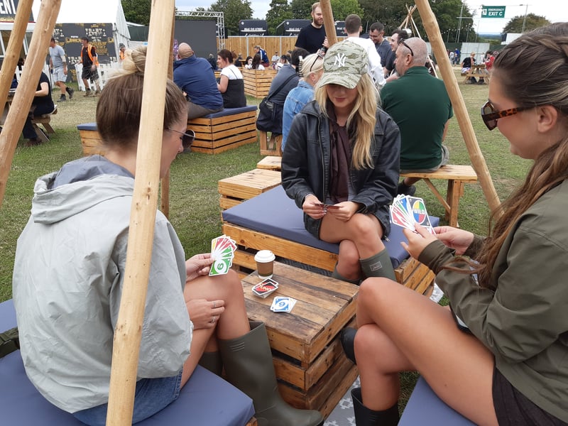 In between acts, festivalgoers found some fun ways to entertain themselves. But who won?