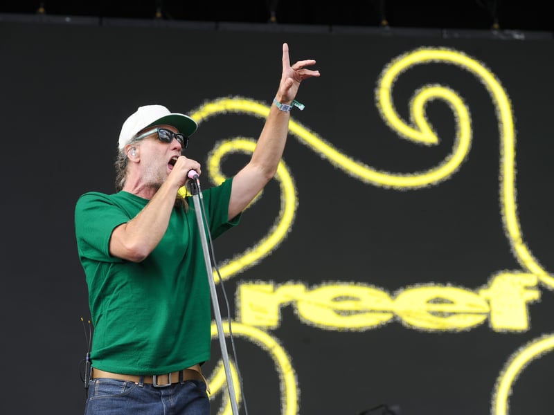 Reef had the crowd singing along to their huge hit 'Place your hands'.