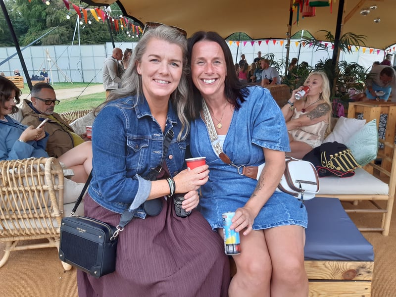 Enjoying the day at Leeds Festival on the Sunday