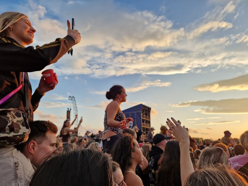 Florence was one of the standout moments of the festival, as the skies cleared 