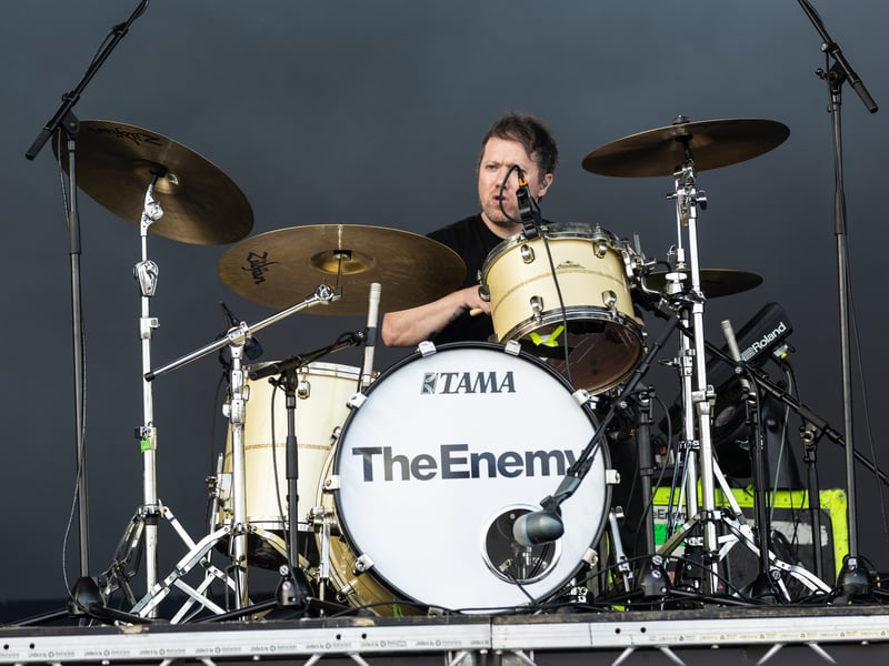The Enemy performing on the Common Stage at Victorious