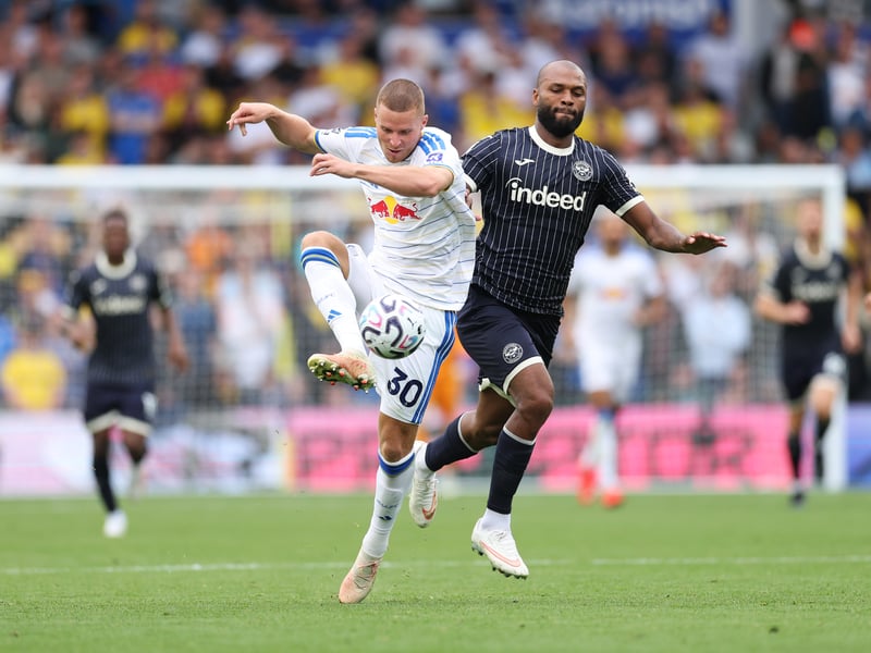 7 - On for the injured Rodon and did not have a great start, gave the ball away a bit and chasing shadows somewhat but got much more involved after the break and looked much better in a back four alongside Muharemovic. Played a big part in driving Leeds on towards the end and surely pushing for a start.