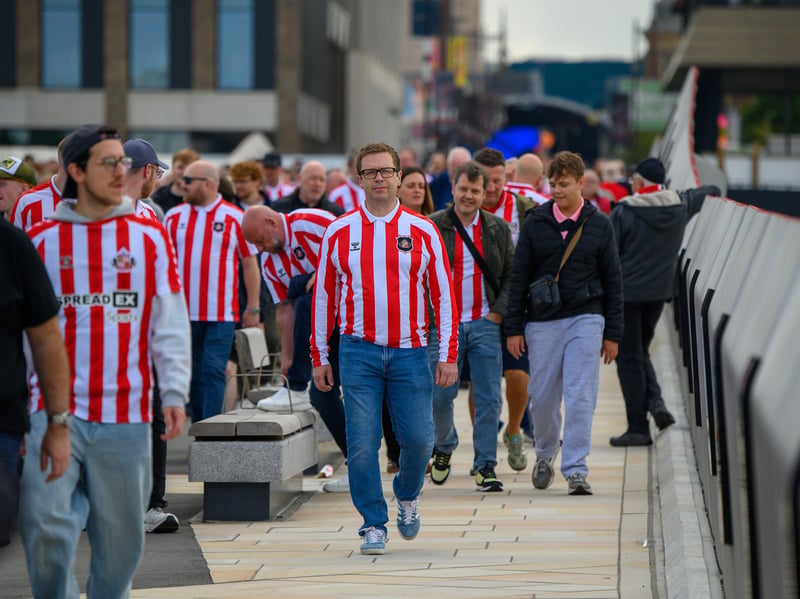Sunderland fans in action at the Stadium of Light during the game against Fulham in the Premier League. Photo by Chris Fryatt.