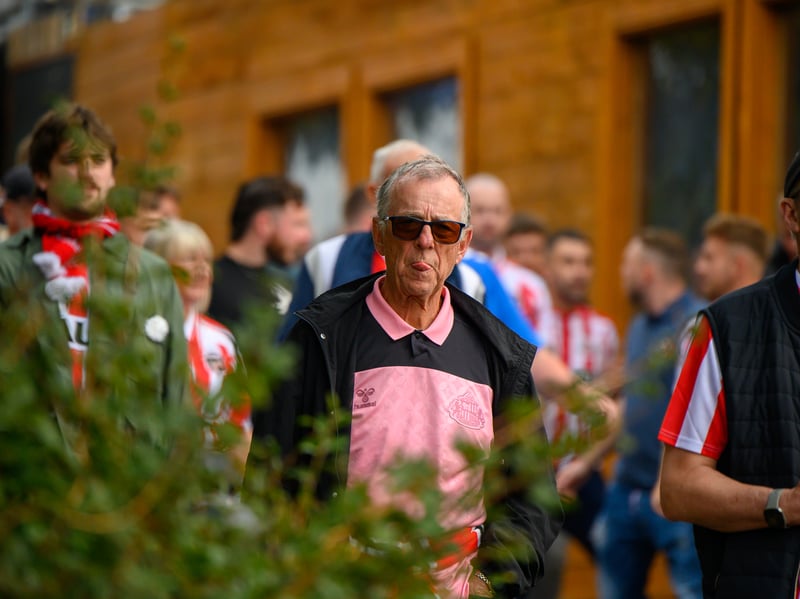 Sunderland fans in action at the Stadium of Light during the game against Fulham in the Premier League. Photo by Chris Fryatt.