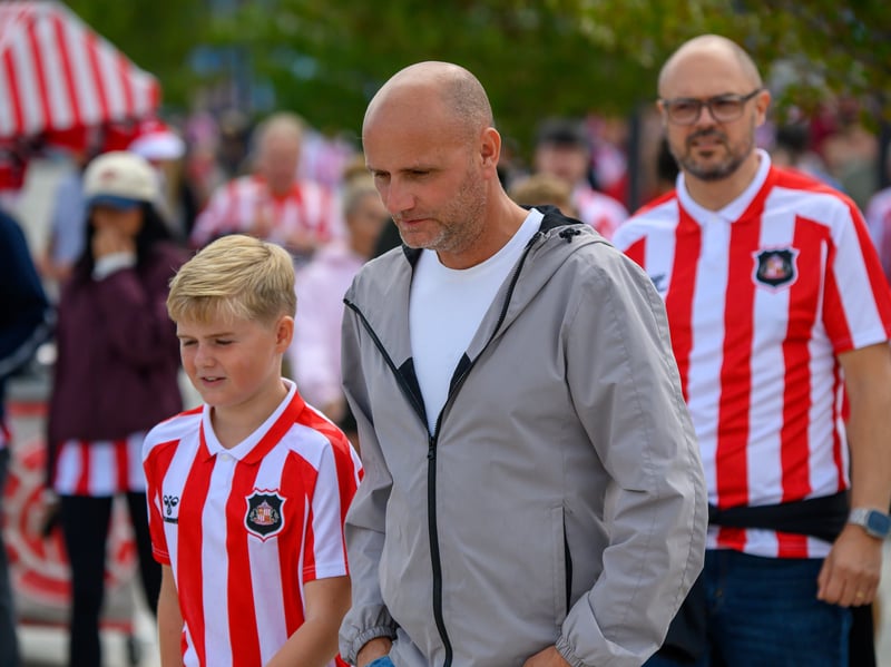 Sunderland fans in action at the Stadium of Light during the game against Fulham in the Premier League. Photo by Chris Fryatt.
