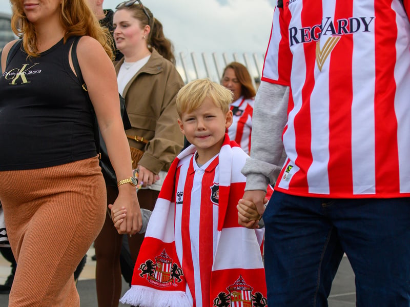 Sunderland fans in action at the Stadium of Light during the game against Fulham in the Premier League. Photo by Chris Fryatt.