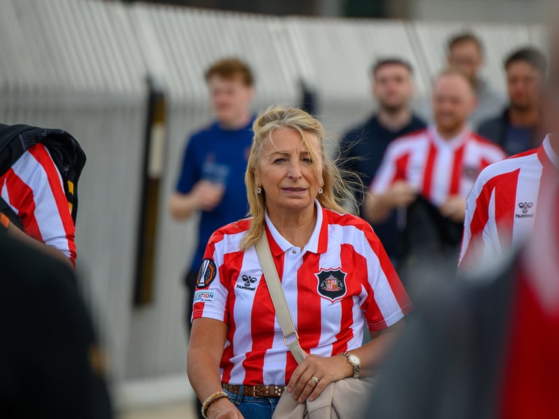 Sunderland fans in action at the Stadium of Light during the game against Fulham in the Premier League. Photo by Chris Fryatt.