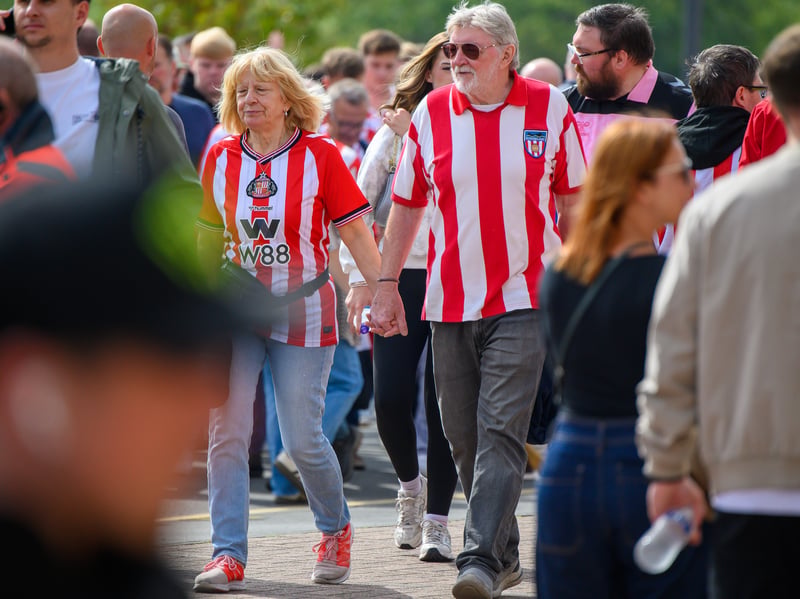 Sunderland fans in action at the Stadium of Light during the game against Fulham in the Premier League. Photo by Chris Fryatt.