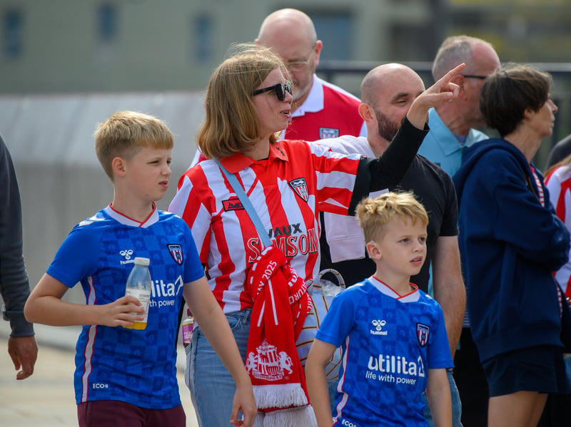 Sunderland fans in action at the Stadium of Light during the game against Fulham in the Premier League. Photo by Chris Fryatt.