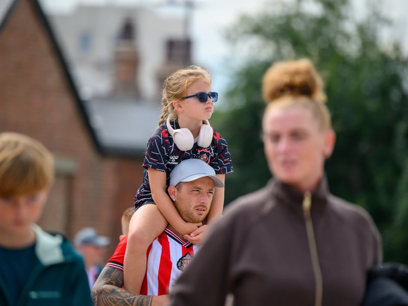 Sunderland fans in action at the Stadium of Light during the game against Fulham in the Premier League. Photo by Chris Fryatt.