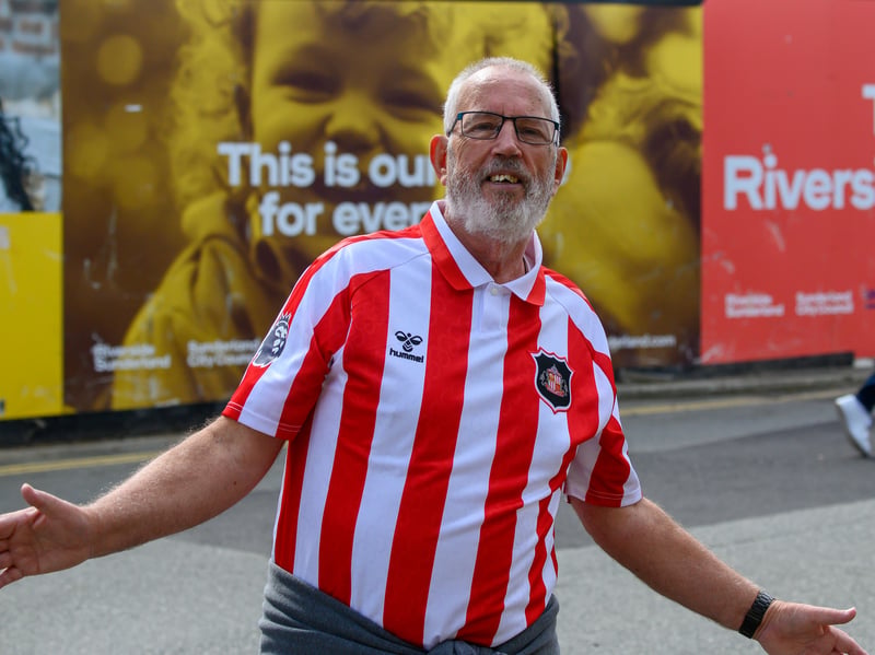 Sunderland fans in action at the Stadium of Light during the game against Fulham in the Premier League. Photo by Chris Fryatt.