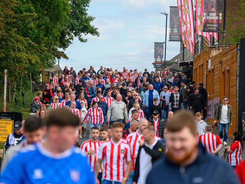 Sunderland fans in action at the Stadium of Light during the game against Fulham in the Premier League. Photo by Chris Fryatt.