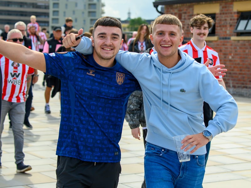 Sunderland fans in action at the Stadium of Light during the game against Fulham in the Premier League. Photo by Chris Fryatt.