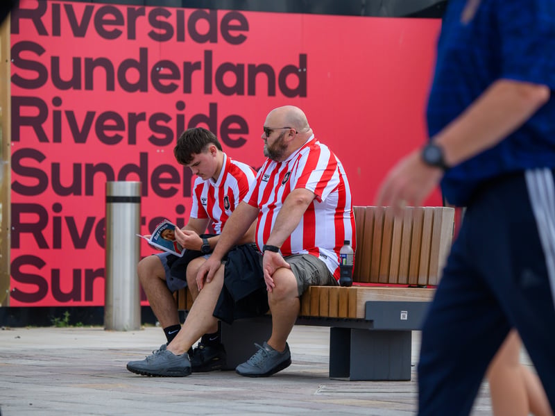 Sunderland fans in action at the Stadium of Light during the game against Fulham in the Premier League. Photo by Chris Fryatt.