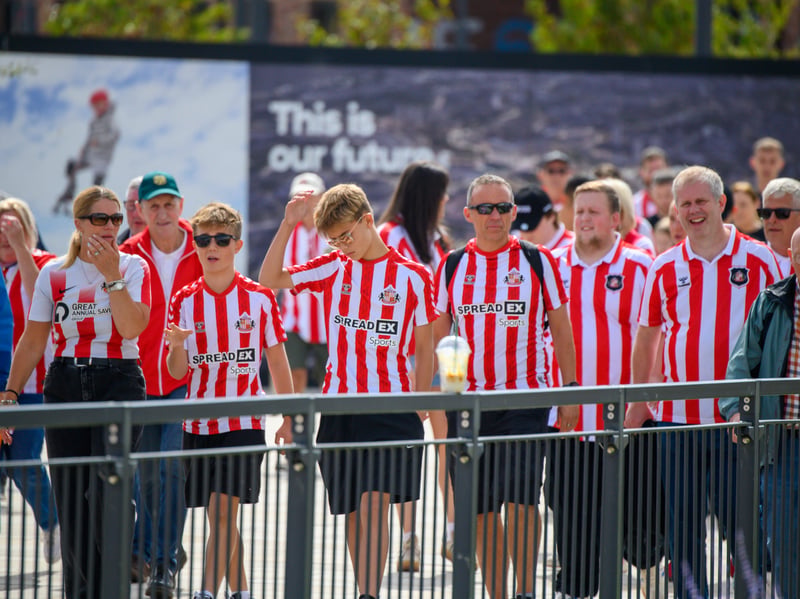 Sunderland fans in action at the Stadium of Light during the game against Fulham in the Premier League. Photo by Chris Fryatt.