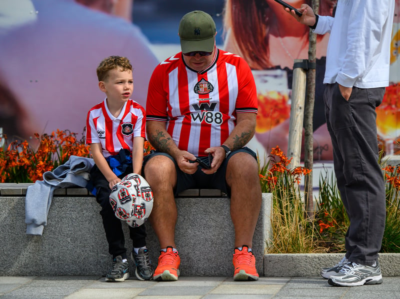 Sunderland fans in action at the Stadium of Light during the game against Fulham in the Premier League. Photo by Chris Fryatt.