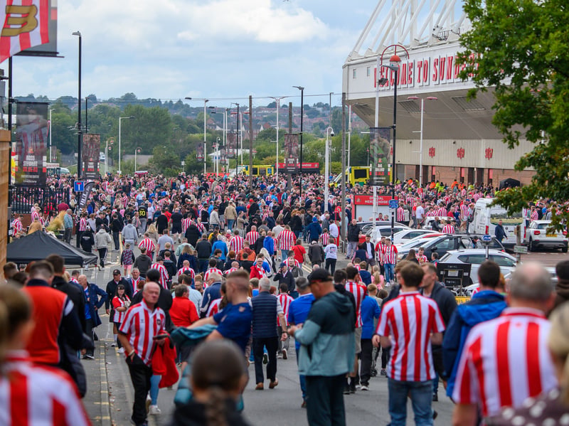 Sunderland fans in action at the Stadium of Light during the game against Fulham in the Premier League. Photo by Chris Fryatt.