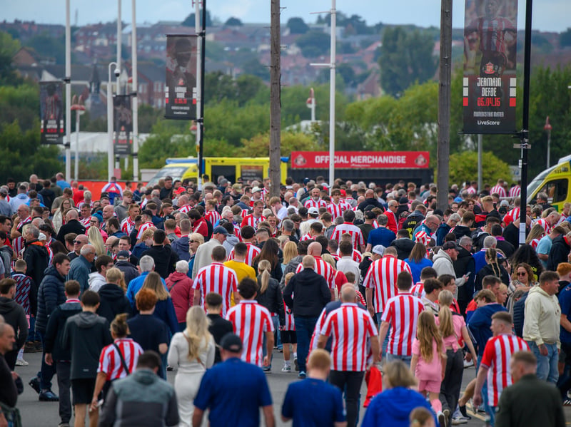 Sunderland fans in action at the Stadium of Light during the game against Fulham in the Premier League. Photo by Chris Fryatt.