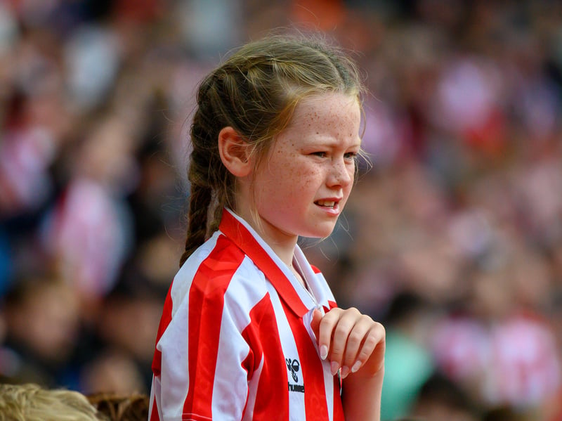 Sunderland fans in action at the Stadium of Light during the game against Fulham in the Premier League. Photo by Chris Fryatt.