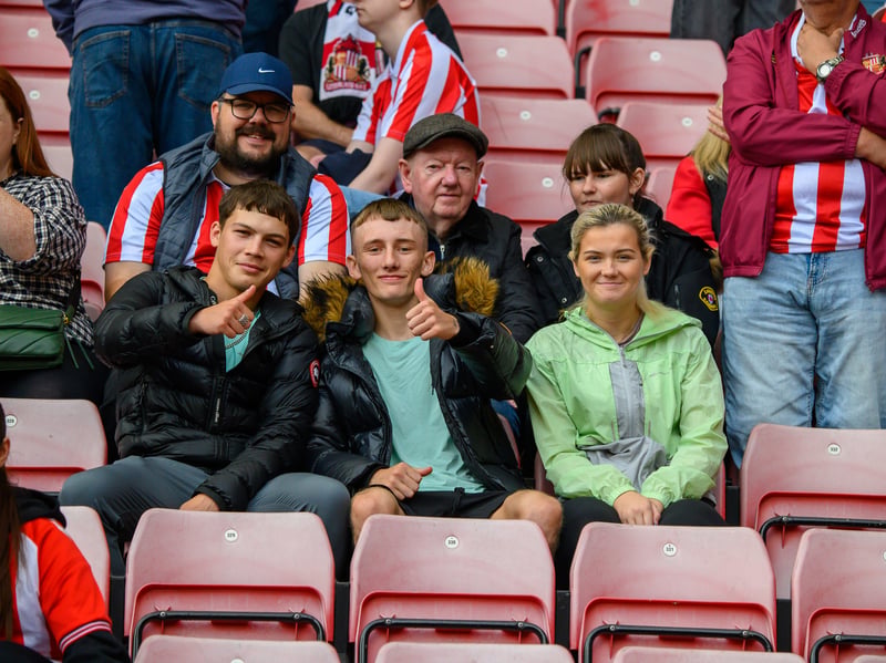 Sunderland fans in action at the Stadium of Light during the game against Fulham in the Premier League. Photo by Chris Fryatt.