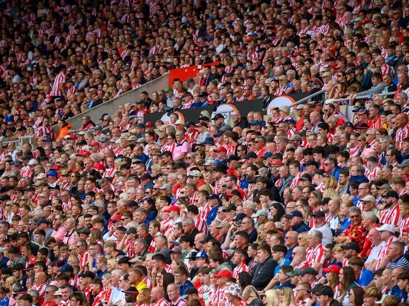 Sunderland fans in action at the Stadium of Light during the game against Fulham in the Premier League. Photo by Chris Fryatt.