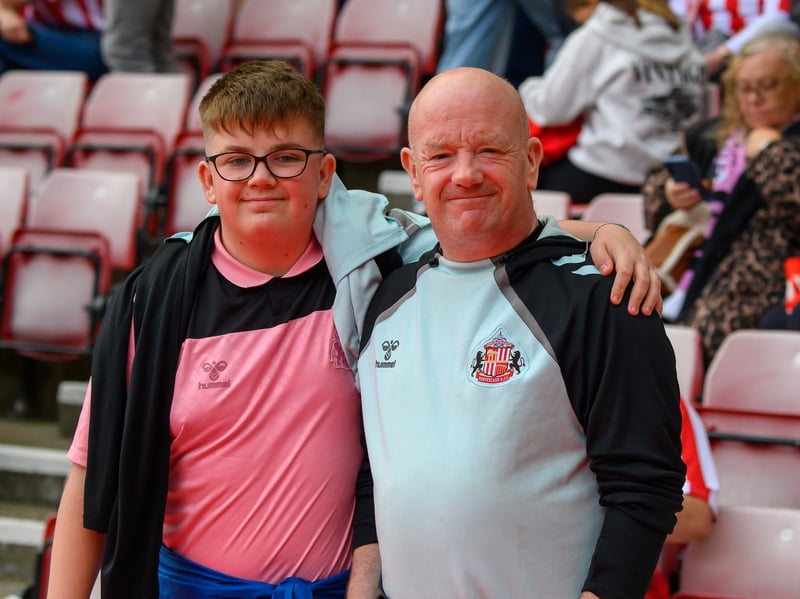 Sunderland fans in action at the Stadium of Light during the game against Fulham in the Premier League. Photo by Chris Fryatt.