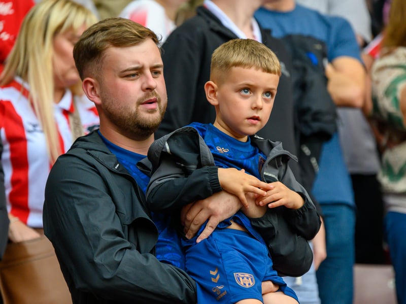 Sunderland fans in action at the Stadium of Light during the game against Fulham in the Premier League. Photo by Chris Fryatt.