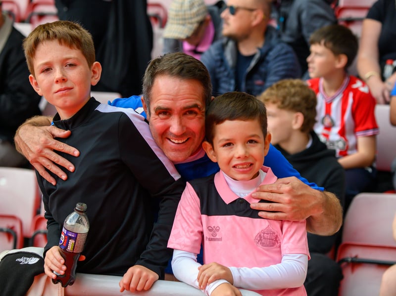 Sunderland fans in action at the Stadium of Light during the game against Fulham in the Premier League. Photo by Chris Fryatt.