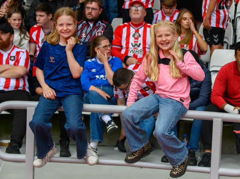 Sunderland fans in action at the Stadium of Light during the game against Fulham in the Premier League. Photo by Chris Fryatt.