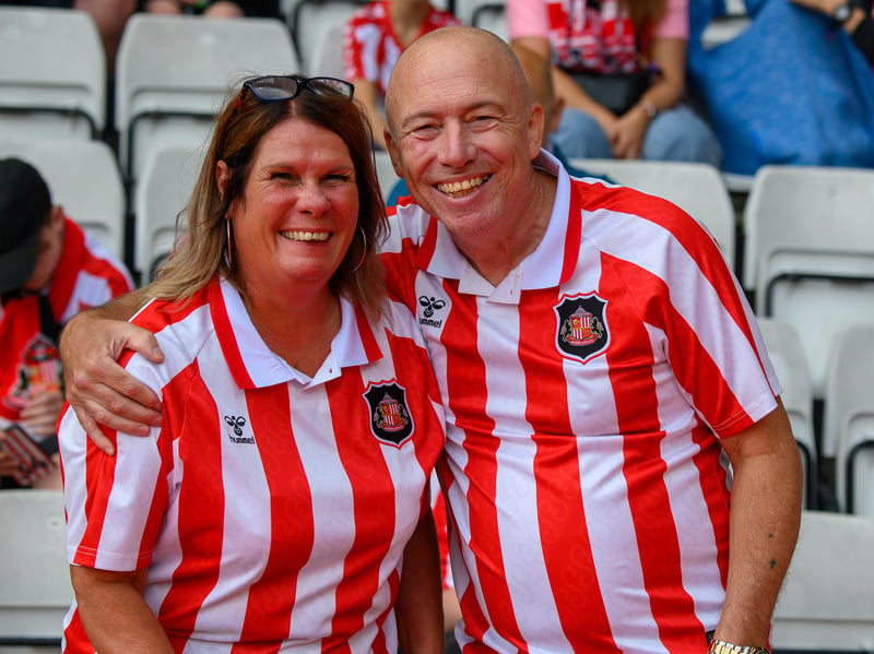 Sunderland fans in action at the Stadium of Light during the game against Fulham in the Premier League. Photo by Chris Fryatt.