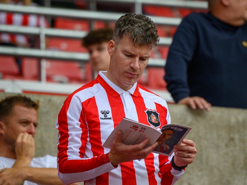 Sunderland fans in action at the Stadium of Light during the game against Fulham in the Premier League. Photo by Chris Fryatt.