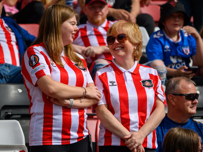 Sunderland fans in action at the Stadium of Light during the game against Fulham in the Premier League. Photo by Chris Fryatt.