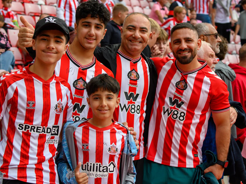 Sunderland fans in action at the Stadium of Light during the game against Fulham in the Premier League. Photo by Chris Fryatt.