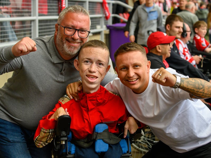 Sunderland fans in action at the Stadium of Light during the game against Fulham in the Premier League. Photo by Chris Fryatt.